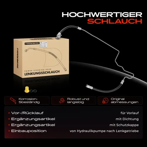 Hydraulikschlauch, Lenkung von Hydraulikpumpe nach Lenkgetriebe Frankberg 5481FB0018229 Bild Hydraulikschlauch, Lenkung von Hydraulikpumpe nach Lenkgetriebe Frankberg 5481FB0018229