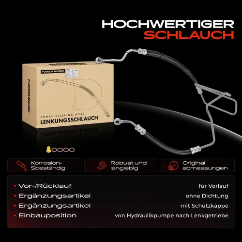 Hydraulikschlauch, Lenkung von Hydraulikpumpe nach Lenkgetriebe Frankberg 5481FB0018231 Bild Hydraulikschlauch, Lenkung von Hydraulikpumpe nach Lenkgetriebe Frankberg 5481FB0018231