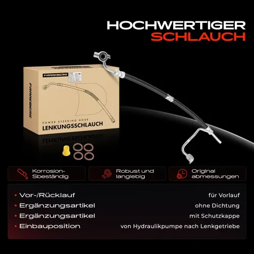 Hydraulikschlauch, Lenkung von Hydraulikpumpe nach Lenkgetriebe Frankberg 5481FB0018233 Bild Hydraulikschlauch, Lenkung von Hydraulikpumpe nach Lenkgetriebe Frankberg 5481FB0018233