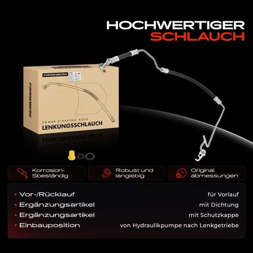 Hydraulikschlauch, Lenkung von Hydraulikpumpe nach Lenkgetriebe Frankberg 5481FB0018234 Bild Hydraulikschlauch, Lenkung von Hydraulikpumpe nach Lenkgetriebe Frankberg 5481FB0018234