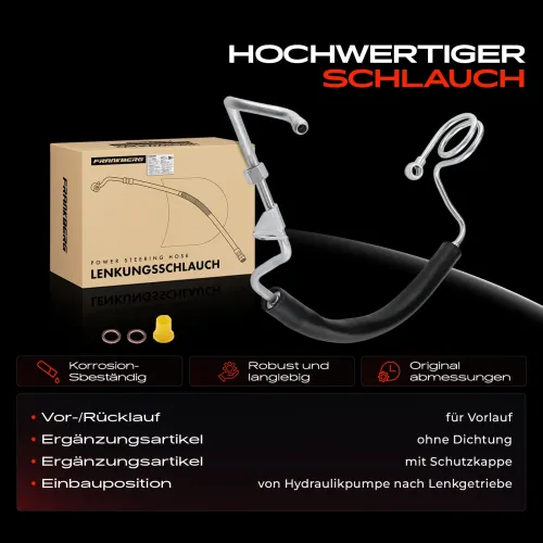 Hydraulikschlauch, Lenkung von Hydraulikpumpe nach Lenkgetriebe Frankberg 5481FB0018238 Bild Hydraulikschlauch, Lenkung von Hydraulikpumpe nach Lenkgetriebe Frankberg 5481FB0018238