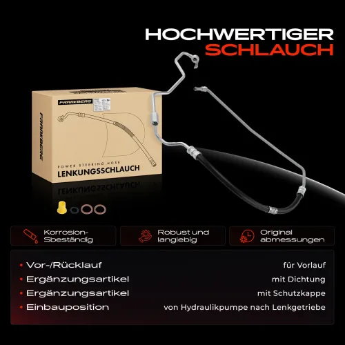 Hydraulikschlauch, Lenkung von Hydraulikpumpe nach Lenkgetriebe Frankberg 5481FB0018242 Bild Hydraulikschlauch, Lenkung von Hydraulikpumpe nach Lenkgetriebe Frankberg 5481FB0018242