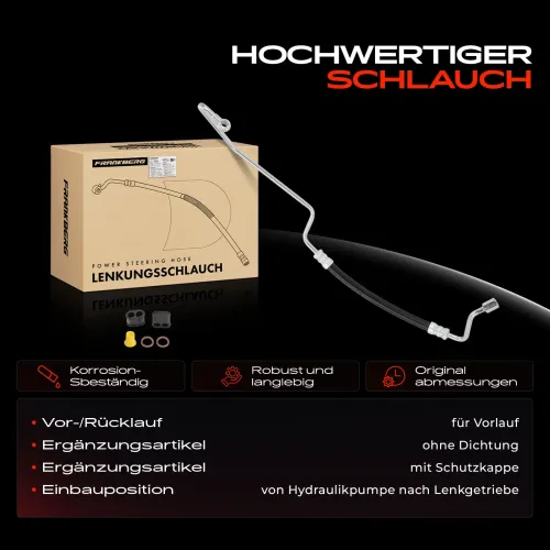 Hydraulikschlauch, Lenkung von Hydraulikpumpe nach Lenkgetriebe Frankberg 5481FB0018245 Bild Hydraulikschlauch, Lenkung von Hydraulikpumpe nach Lenkgetriebe Frankberg 5481FB0018245