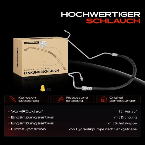 Hydraulikschlauch, Lenkung von Hydraulikpumpe nach Lenkgetriebe Frankberg 5481FB0018248 Bild Hydraulikschlauch, Lenkung von Hydraulikpumpe nach Lenkgetriebe Frankberg 5481FB0018248