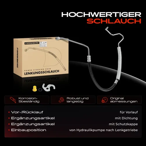 Hydraulikschlauch, Lenkung von Hydraulikpumpe nach Lenkgetriebe Frankberg 5481FB0018249 Bild Hydraulikschlauch, Lenkung von Hydraulikpumpe nach Lenkgetriebe Frankberg 5481FB0018249