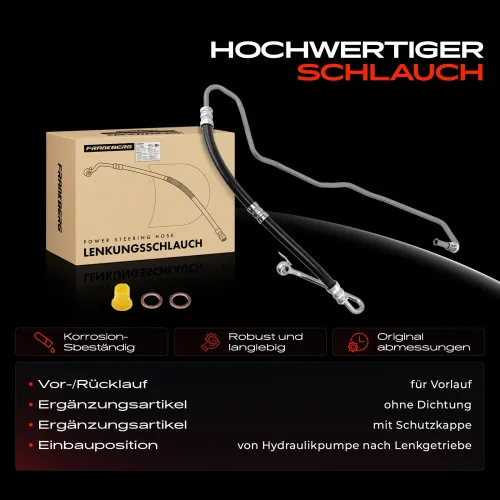 Hydraulikschlauch, Lenkung von Hydraulikpumpe nach Lenkgetriebe Frankberg 5481FB0018255 Bild Hydraulikschlauch, Lenkung von Hydraulikpumpe nach Lenkgetriebe Frankberg 5481FB0018255