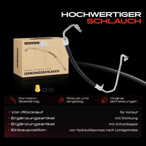 Hydraulikschlauch, Lenkung von Hydraulikpumpe nach Lenkgetriebe Frankberg 5481FB0018256 Bild Hydraulikschlauch, Lenkung von Hydraulikpumpe nach Lenkgetriebe Frankberg 5481FB0018256