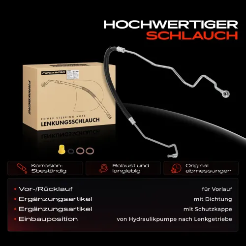 Hydraulikschlauch, Lenkung von Hydraulikpumpe nach Lenkgetriebe Frankberg 5481FB0018259 Bild Hydraulikschlauch, Lenkung von Hydraulikpumpe nach Lenkgetriebe Frankberg 5481FB0018259