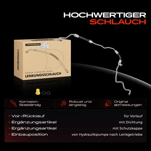 Hydraulikschlauch, Lenkung von Hydraulikpumpe nach Lenkgetriebe Frankberg 5481FB0018260 Bild Hydraulikschlauch, Lenkung von Hydraulikpumpe nach Lenkgetriebe Frankberg 5481FB0018260