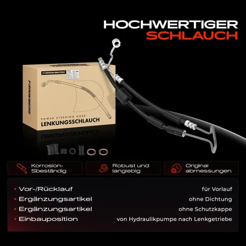 Hydraulikschlauch, Lenkung von Hydraulikpumpe nach Lenkgetriebe Frankberg 5481FB0018261 Bild Hydraulikschlauch, Lenkung von Hydraulikpumpe nach Lenkgetriebe Frankberg 5481FB0018261