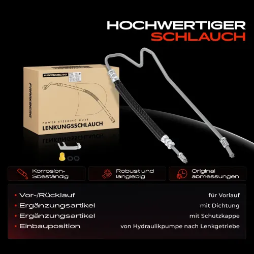 Hydraulikschlauch, Lenkung von Hydraulikpumpe nach Lenkgetriebe Frankberg 5481FB0018266 Bild Hydraulikschlauch, Lenkung von Hydraulikpumpe nach Lenkgetriebe Frankberg 5481FB0018266