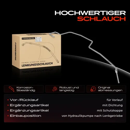 Hydraulikschlauch, Lenkung von Hydraulikpumpe nach Lenkgetriebe Frankberg 5481FB0018267 Bild Hydraulikschlauch, Lenkung von Hydraulikpumpe nach Lenkgetriebe Frankberg 5481FB0018267