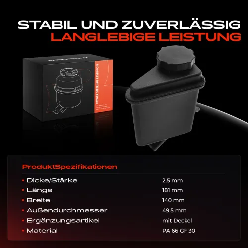 Ausgleichsbehälter, Hydrauliköl (Servolenkung) Frankberg 5481FB0018942 Bild Ausgleichsbehälter, Hydrauliköl (Servolenkung) Frankberg 5481FB0018942