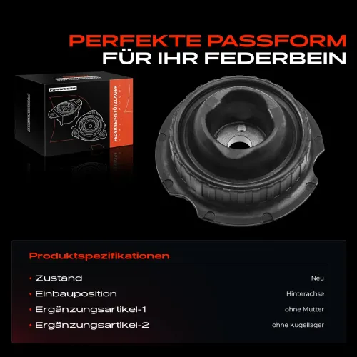 Federbeinstützlager Hinterachse beidseitig Frankberg 5481FB0019832 Bild Federbeinstützlager Hinterachse beidseitig Frankberg 5481FB0019832