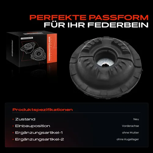 Federbeinstützlager Vorderachse beidseitig Frankberg 5481FB0019834 Bild Federbeinstützlager Vorderachse beidseitig Frankberg 5481FB0019834