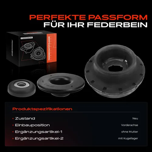 Federbeinstützlager Vorderachse beidseitig Frankberg 5481FB0019837 Bild Federbeinstützlager Vorderachse beidseitig Frankberg 5481FB0019837