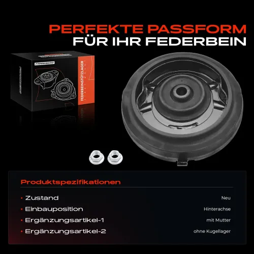 Federbeinstützlager Hinterachse beidseitig Frankberg 5481FB0019855 Bild Federbeinstützlager Hinterachse beidseitig Frankberg 5481FB0019855