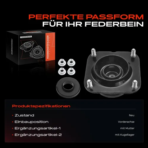 Federbeinstützlager Vorderachse beidseitig Frankberg 5481FB0019857 Bild Federbeinstützlager Vorderachse beidseitig Frankberg 5481FB0019857