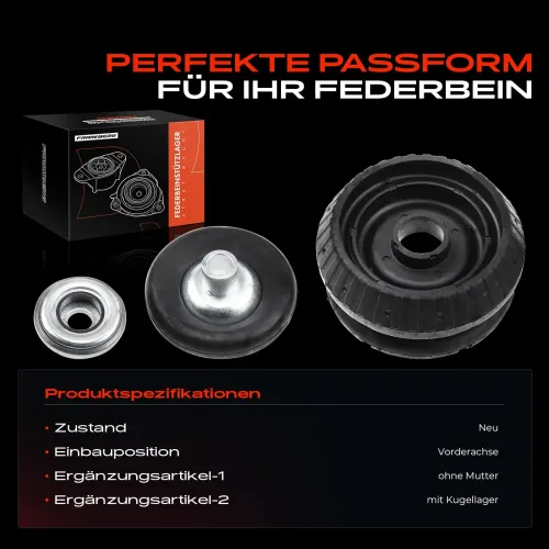 Federbeinstützlager Vorderachse beidseitig Frankberg 5481FB0019859 Bild Federbeinstützlager Vorderachse beidseitig Frankberg 5481FB0019859