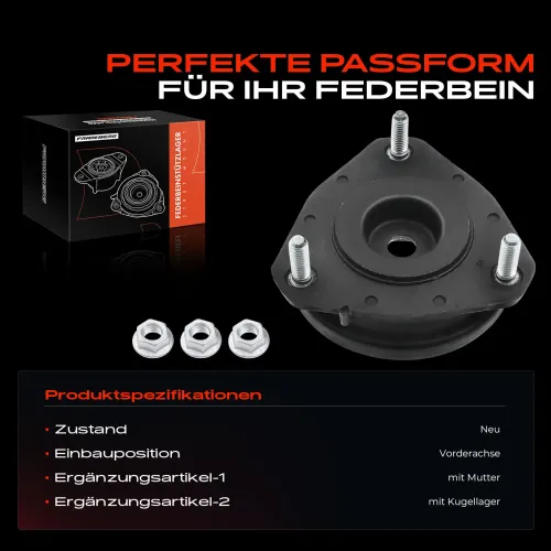 Federbeinstützlager Vorderachse beidseitig Frankberg 5481FB0019862 Bild Federbeinstützlager Vorderachse beidseitig Frankberg 5481FB0019862