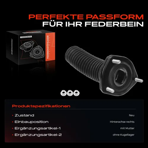 Federbeinstützlager Hinterachse rechts Frankberg 5481FB0019875 Bild Federbeinstützlager Hinterachse rechts Frankberg 5481FB0019875