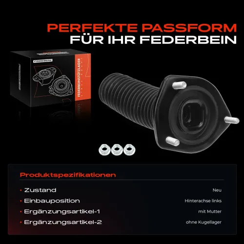 Federbeinstützlager Hinterachse links Frankberg 5481FB0019876 Bild Federbeinstützlager Hinterachse links Frankberg 5481FB0019876