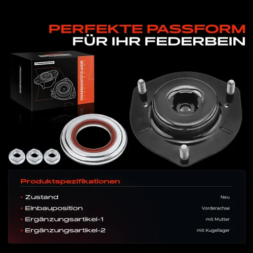 Federbeinstützlager Vorderachse beidseitig Frankberg 5481FB0019877 Bild Federbeinstützlager Vorderachse beidseitig Frankberg 5481FB0019877