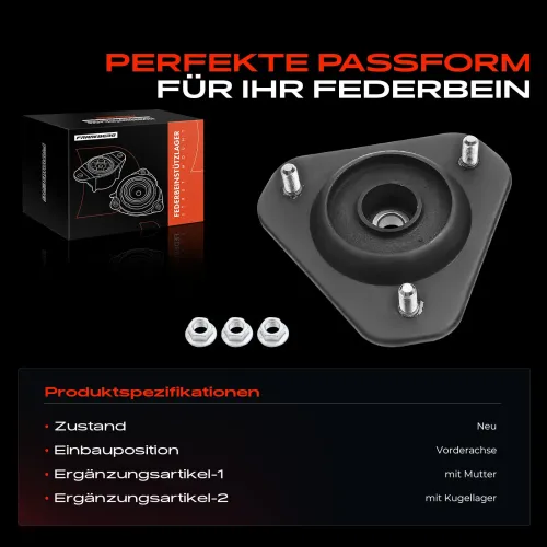 Federbeinstützlager Vorderachse beidseitig Frankberg 5481FB0019880 Bild Federbeinstützlager Vorderachse beidseitig Frankberg 5481FB0019880