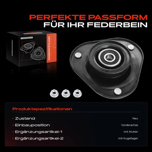 Federbeinstützlager Vorderachse beidseitig Frankberg 5481FB0019884 Bild Federbeinstützlager Vorderachse beidseitig Frankberg 5481FB0019884