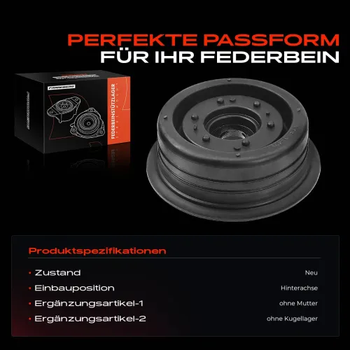 Federbeinstützlager Hinterachse beidseitig Frankberg 5481FB0019900 Bild Federbeinstützlager Hinterachse beidseitig Frankberg 5481FB0019900