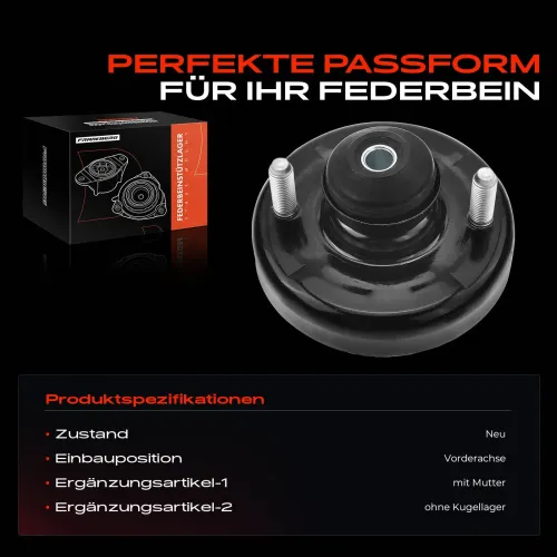 Federbeinstützlager Vorderachse beidseitig Frankberg 5481FB0019908 Bild Federbeinstützlager Vorderachse beidseitig Frankberg 5481FB0019908