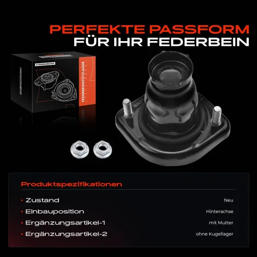 Federbeinstützlager Hinterachse beidseitig Frankberg 5481FB0019909 Bild Federbeinstützlager Hinterachse beidseitig Frankberg 5481FB0019909