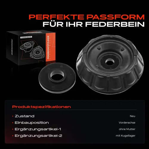 Federbeinstützlager Vorderachse beidseitig Frankberg 5481FB0019922 Bild Federbeinstützlager Vorderachse beidseitig Frankberg 5481FB0019922