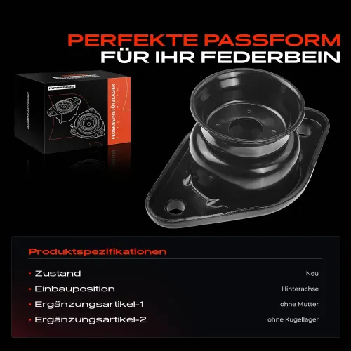 Federbeinstützlager Hinterachse beidseitig Frankberg 5481FB0019923 Bild Federbeinstützlager Hinterachse beidseitig Frankberg 5481FB0019923