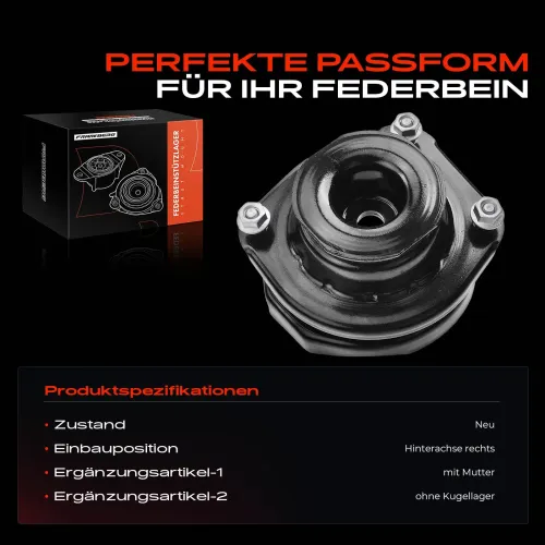 Federbeinstützlager Hinterachse rechts Frankberg 5481FB0019931 Bild Federbeinstützlager Hinterachse rechts Frankberg 5481FB0019931