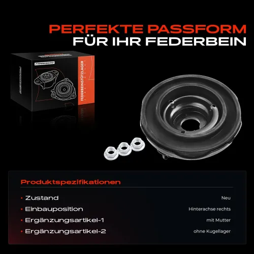 Federbeinstützlager Hinterachse rechts Frankberg 5481FB0019951 Bild Federbeinstützlager Hinterachse rechts Frankberg 5481FB0019951