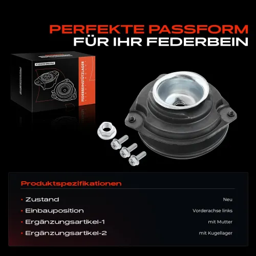 Federbeinstützlager Vorderachse links Frankberg 5481FB0019953 Bild Federbeinstützlager Vorderachse links Frankberg 5481FB0019953