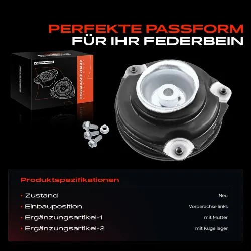 Federbeinstützlager Vorderachse links Frankberg 5481FB0019956 Bild Federbeinstützlager Vorderachse links Frankberg 5481FB0019956