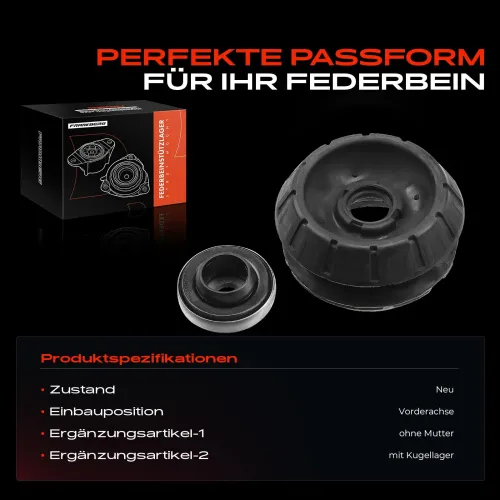 Federbeinstützlager Vorderachse beidseitig Frankberg 5481FB0019959 Bild Federbeinstützlager Vorderachse beidseitig Frankberg 5481FB0019959