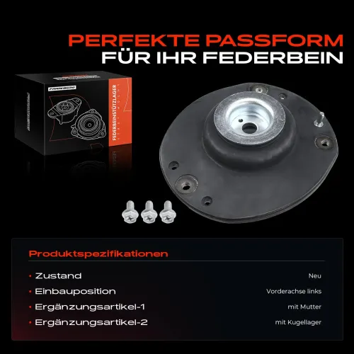 Federbeinstützlager Vorderachse links Frankberg 5481FB0019966 Bild Federbeinstützlager Vorderachse links Frankberg 5481FB0019966