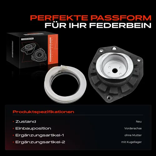 Federbeinstützlager Vorderachse beidseitig Frankberg 5481FB0019968 Bild Federbeinstützlager Vorderachse beidseitig Frankberg 5481FB0019968