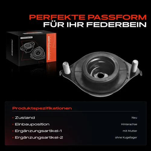 Federbeinstützlager Hinterachse beidseitig Frankberg 5481FB0019970 Bild Federbeinstützlager Hinterachse beidseitig Frankberg 5481FB0019970