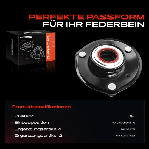 Federbeinstützlager Vorderachse links Frankberg 5481FB0019976 Bild Federbeinstützlager Vorderachse links Frankberg 5481FB0019976