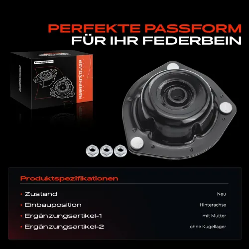 Federbeinstützlager Hinterachse beidseitig Frankberg 5481FB0019980 Bild Federbeinstützlager Hinterachse beidseitig Frankberg 5481FB0019980