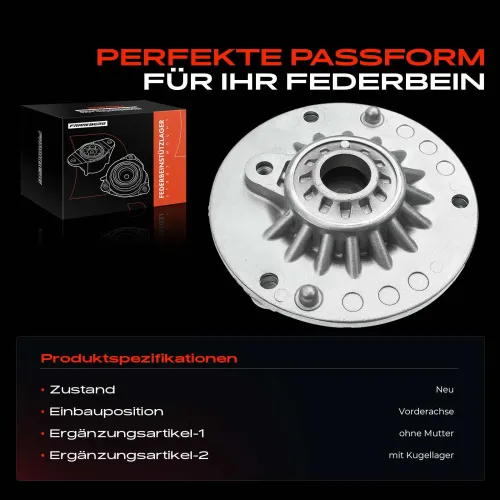 Federbeinstützlager Vorderachse beidseitig Frankberg 5481FB0019991 Bild Federbeinstützlager Vorderachse beidseitig Frankberg 5481FB0019991