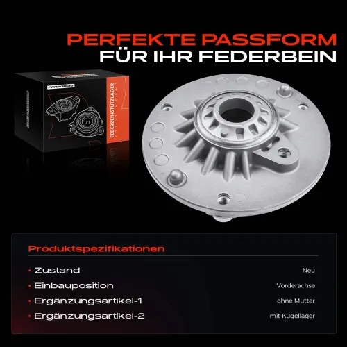 Federbeinstützlager Vorderachse beidseitig Frankberg 5481FB0019999 Bild Federbeinstützlager Vorderachse beidseitig Frankberg 5481FB0019999