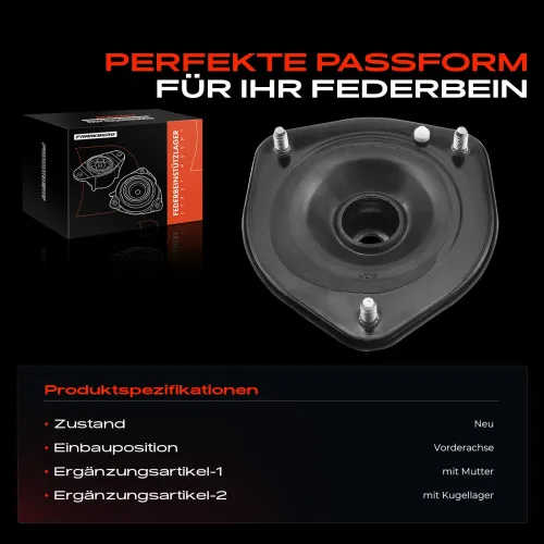 Federbeinstützlager Vorderachse beidseitig Frankberg 5481FB0020001 Bild Federbeinstützlager Vorderachse beidseitig Frankberg 5481FB0020001