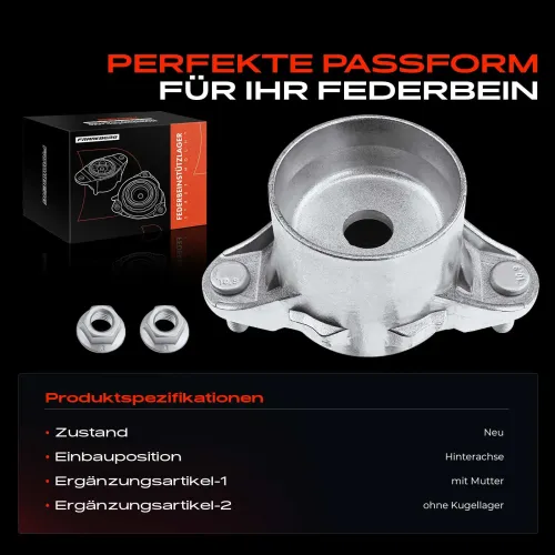 Federbeinstützlager Hinterachse beidseitig Frankberg 5481FB0020002 Bild Federbeinstützlager Hinterachse beidseitig Frankberg 5481FB0020002