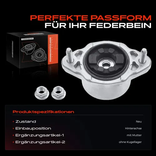 Federbeinstützlager Hinterachse beidseitig Frankberg 5481FB0020007 Bild Federbeinstützlager Hinterachse beidseitig Frankberg 5481FB0020007