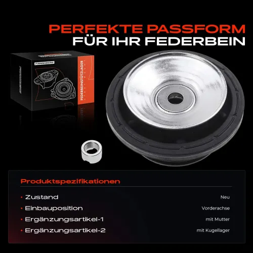 Federbeinstützlager Vorderachse beidseitig Frankberg 5481FB0020013 Bild Federbeinstützlager Vorderachse beidseitig Frankberg 5481FB0020013